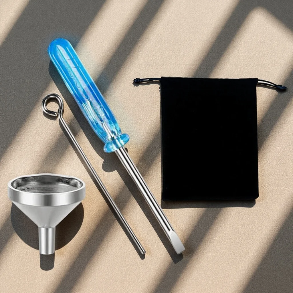 1 مجموعة مجموعة صغيرة لحرق المجوهرات قلادة رماد ملء عدة الفولاذ المقاوم للصدأ أداة قمع صغيرة الاستغناء قمع جرة صغيرة