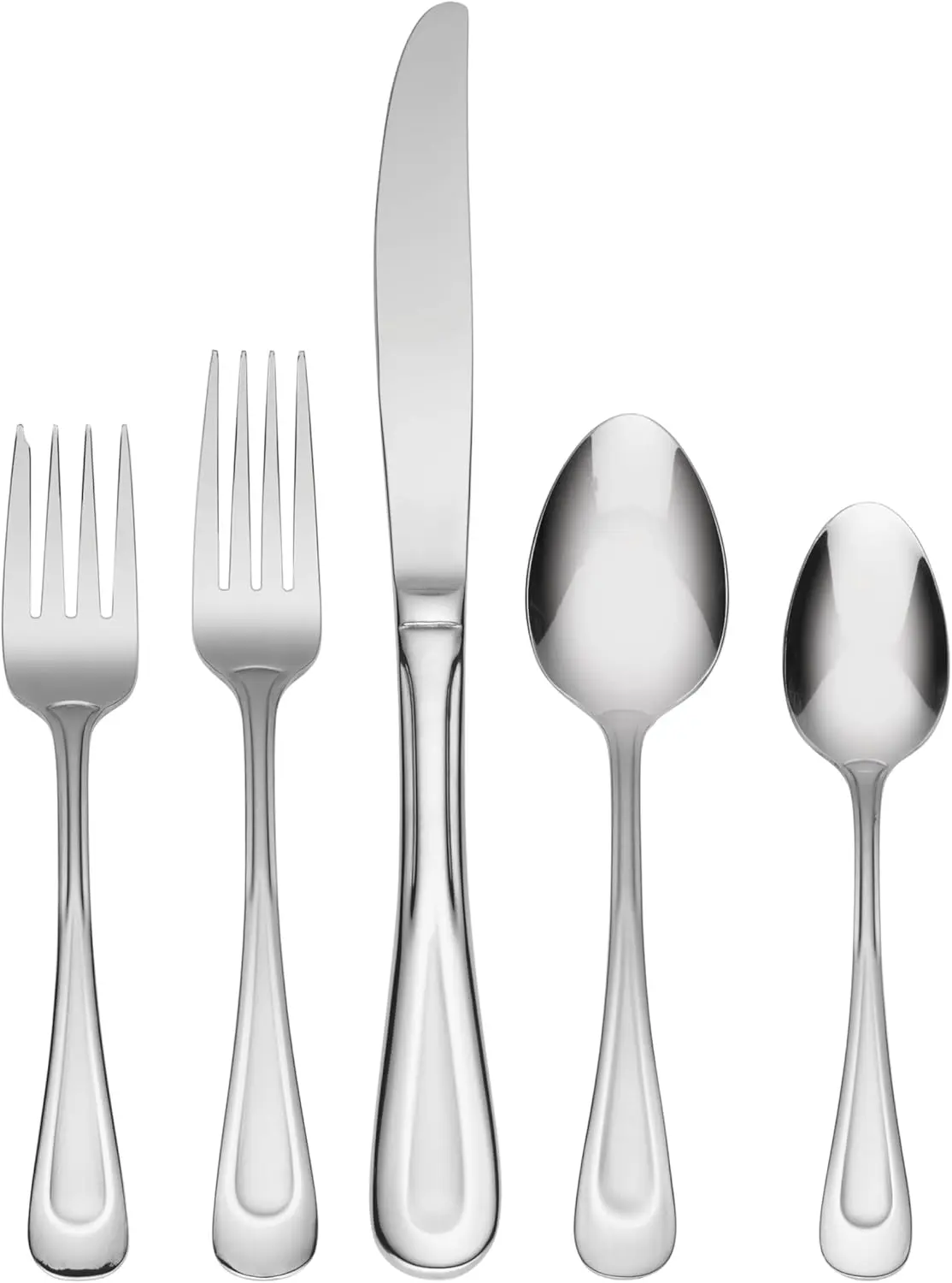 

Satin Sand Dune 45-Piece Stainless Steel Flatware Set for 8 with Serving Utensils