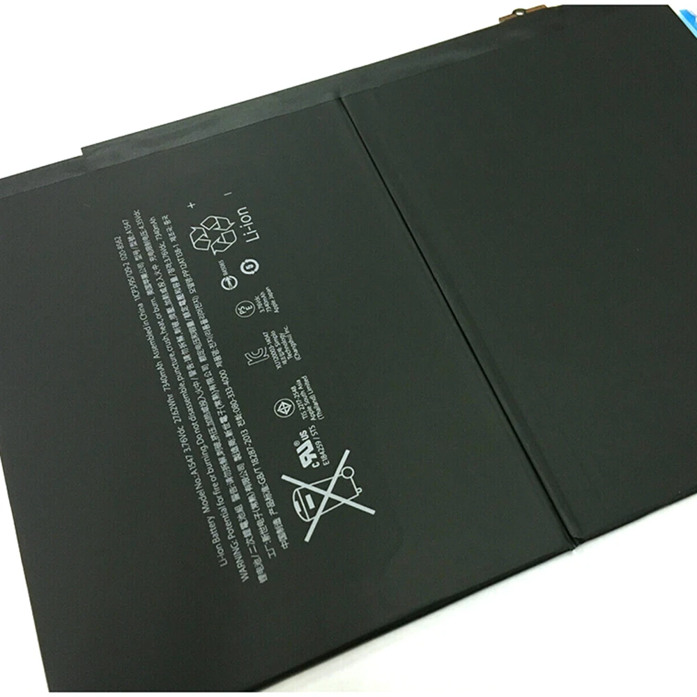 New Genuine Original A1547 3.72V 7340mAh Laptop Battery for Apple iPad Air 2 / iPad 6 (6th Gen) A1566 A1567