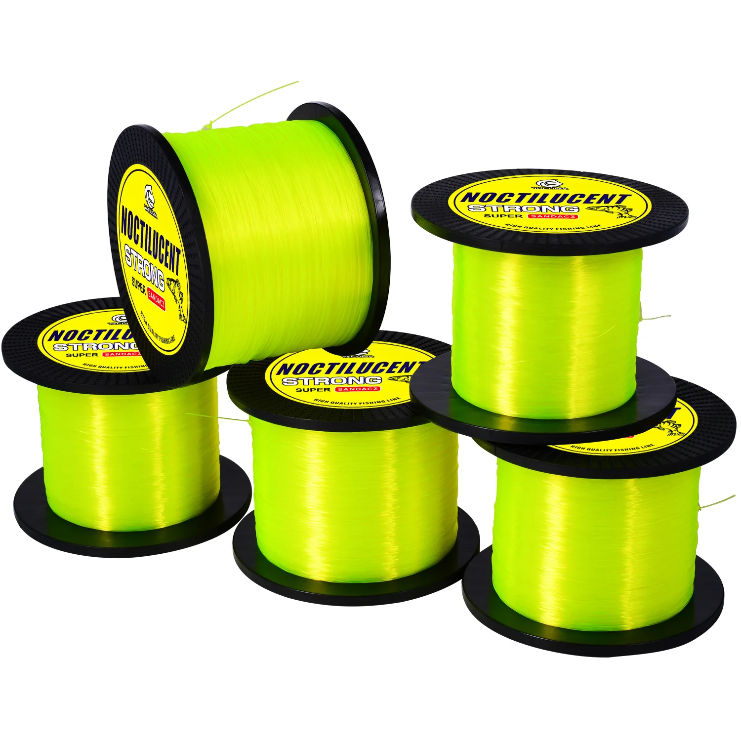 YACUMA 1000M-1093YDS Fluoreszierend Gelbe Monofilament Angelschnur Nachtleuchtende Starke Nylon-Vorfachschnur Karpfenangel-Ausrüstung – Detail 7