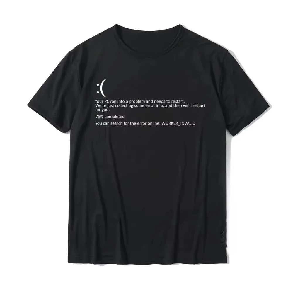 Camisetas divertidas con diseño de pantalla azul de la muerte (BSOD) para aficionados a la informática, camisetas nuevas estilo Harajuku vintage, ropa vintage