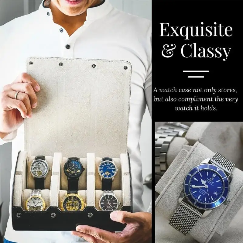 Exquisite Jewelry Display Holder Travel Case Large Capacity 6Bit Watch