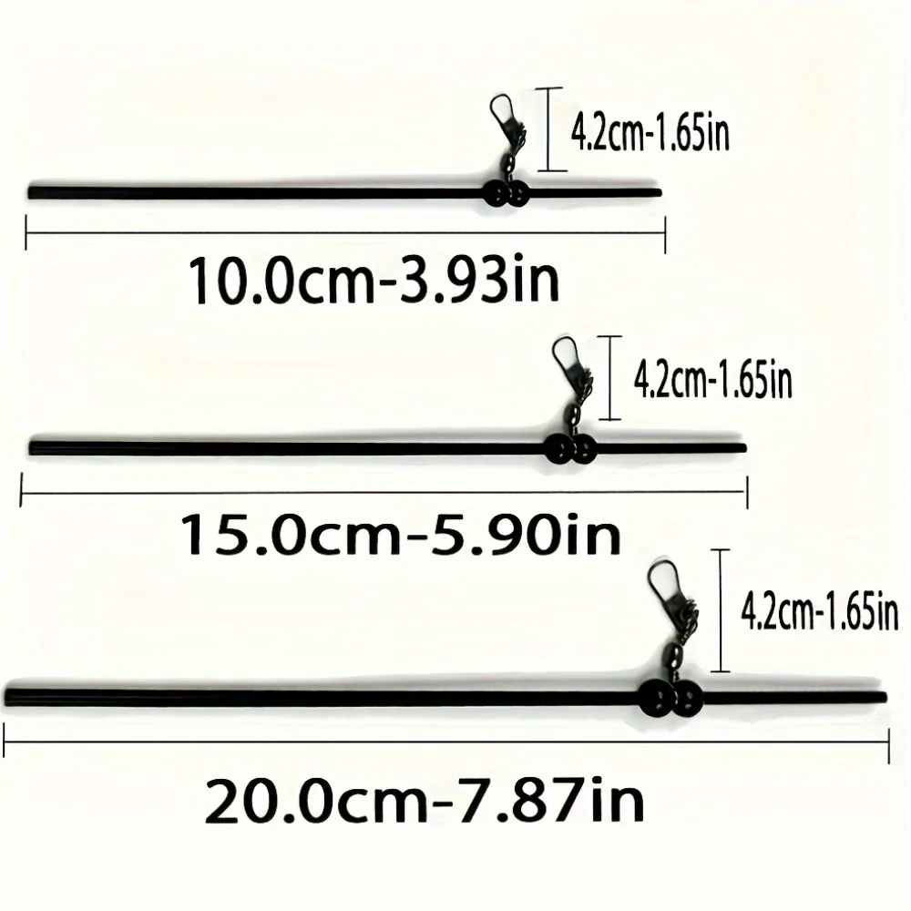 10 خرز أسود مزدوج لتحديد المواقع لقضبان الصيد - موصل توازن التغذية، ملحقات معدات صيد الأسماك البلاستيكية المتينة لـ P