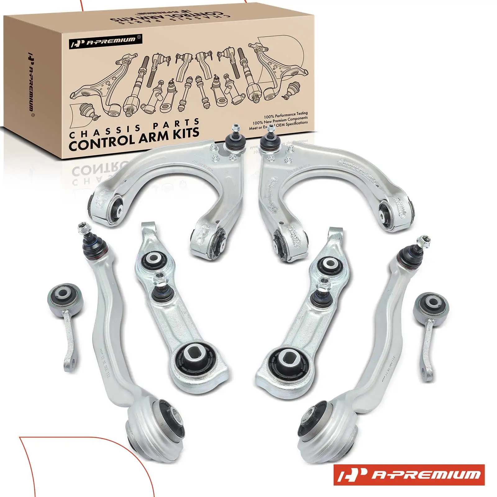 A-Premium 8x Front Control Arm & Ball Joint Assembly Sway Bar Link for Mercedes-Benz E320 2003-2009 E350 2006-2009 E500 E550