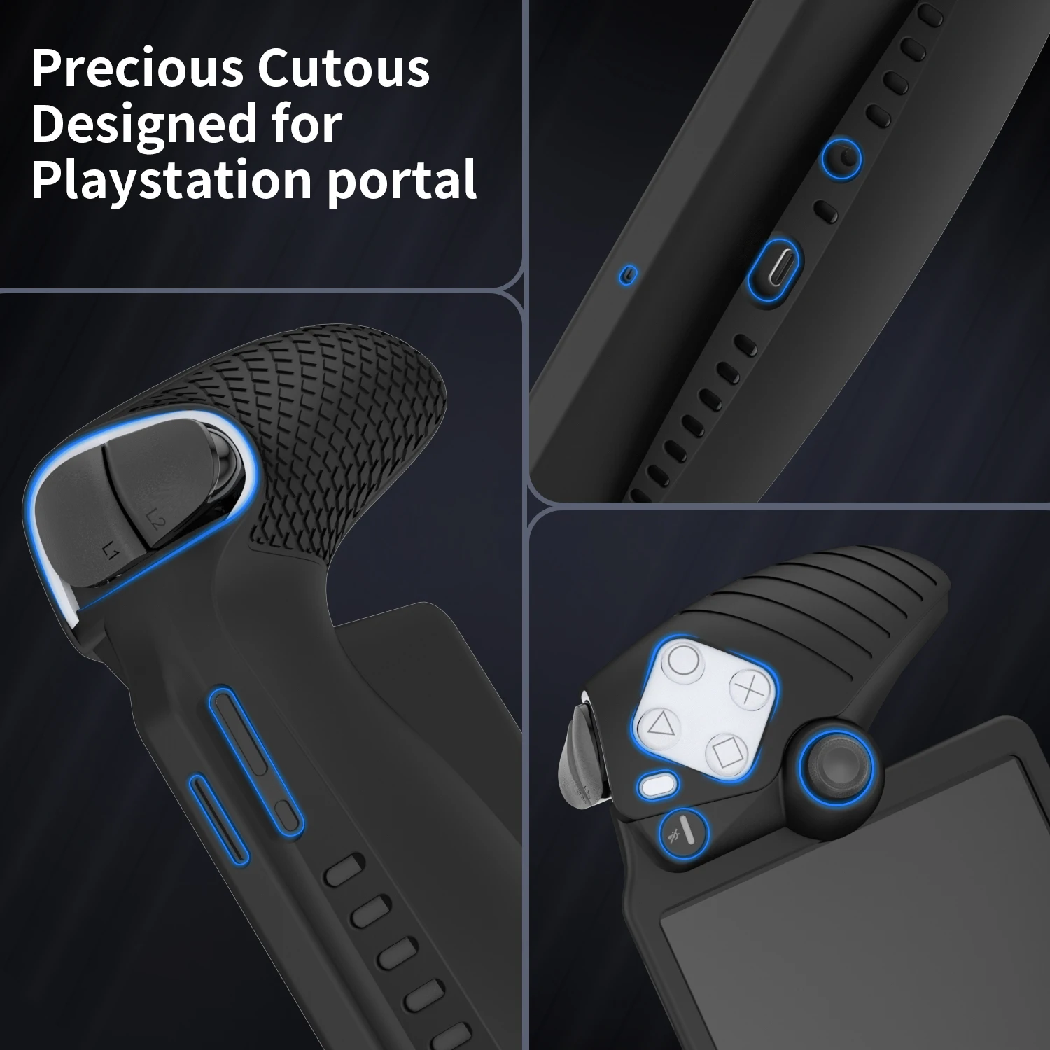 حافظة غطاء واقي من السيليكون RGEEK لبلاي ستيشن ، مشغل عن بعد ، جلد واقي لبوابة PS5 ، مقاوم للصدمات ، مضاد للخدش