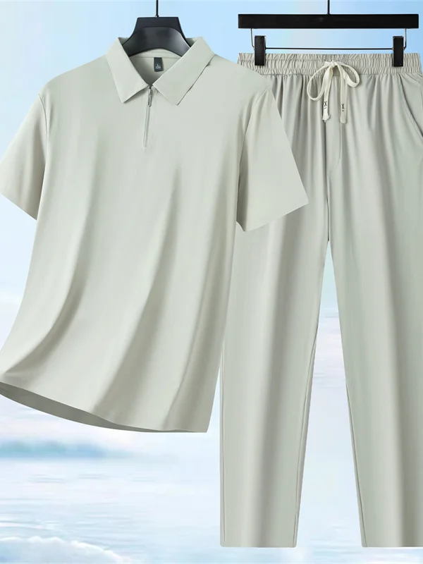 ensemble-decontracte-sportif-deux-pieces-pour-homme-fazeya-en-soie-glacee-t-shirt-a-manches-courtes-et-short-respirant-nouveau-style-d'ete-en-nylon-et-elasthanne