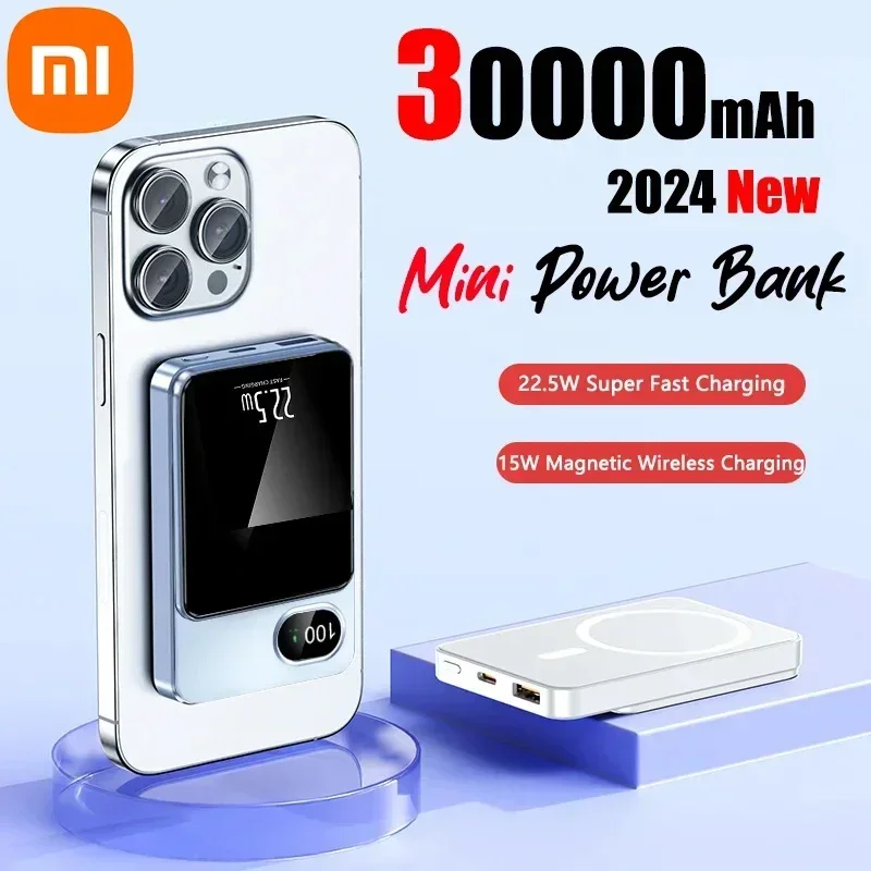 Xiaomi Original 50000mAh Wireless Magnetic Power Bank Magsafe Ultra Fast Charging Portable Large Capacity Phone Accessories