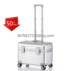 All Aluminum Magnesium Alloy Flight Attendant Box, 18 Inch Aluminum Frame, Photography Boarding Case, Male Captain's Box