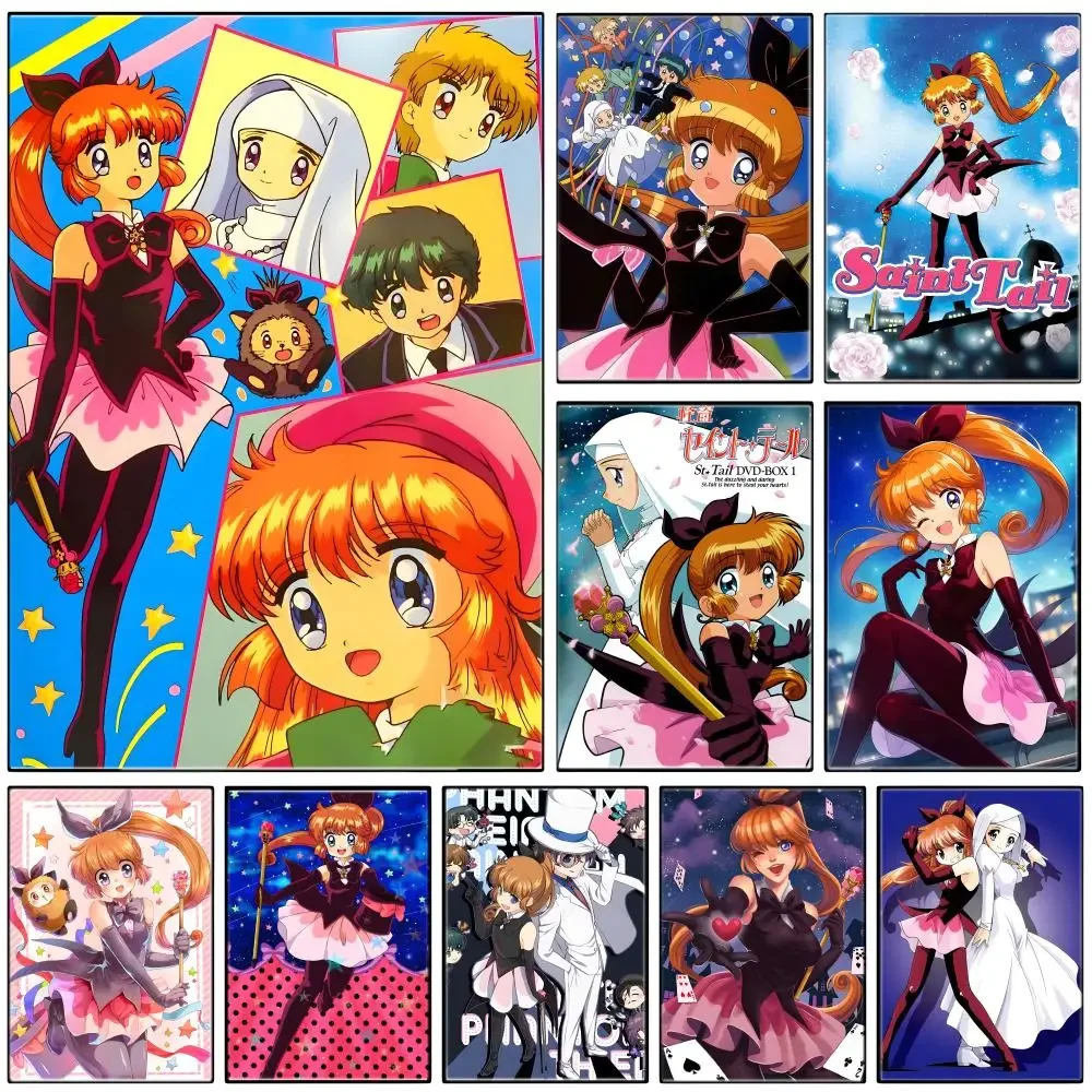 Cartoon S-Saints Tails Poster Self-adhesive Art Waterproof Paper Sticker Coffee House Bar Room Wall Decor