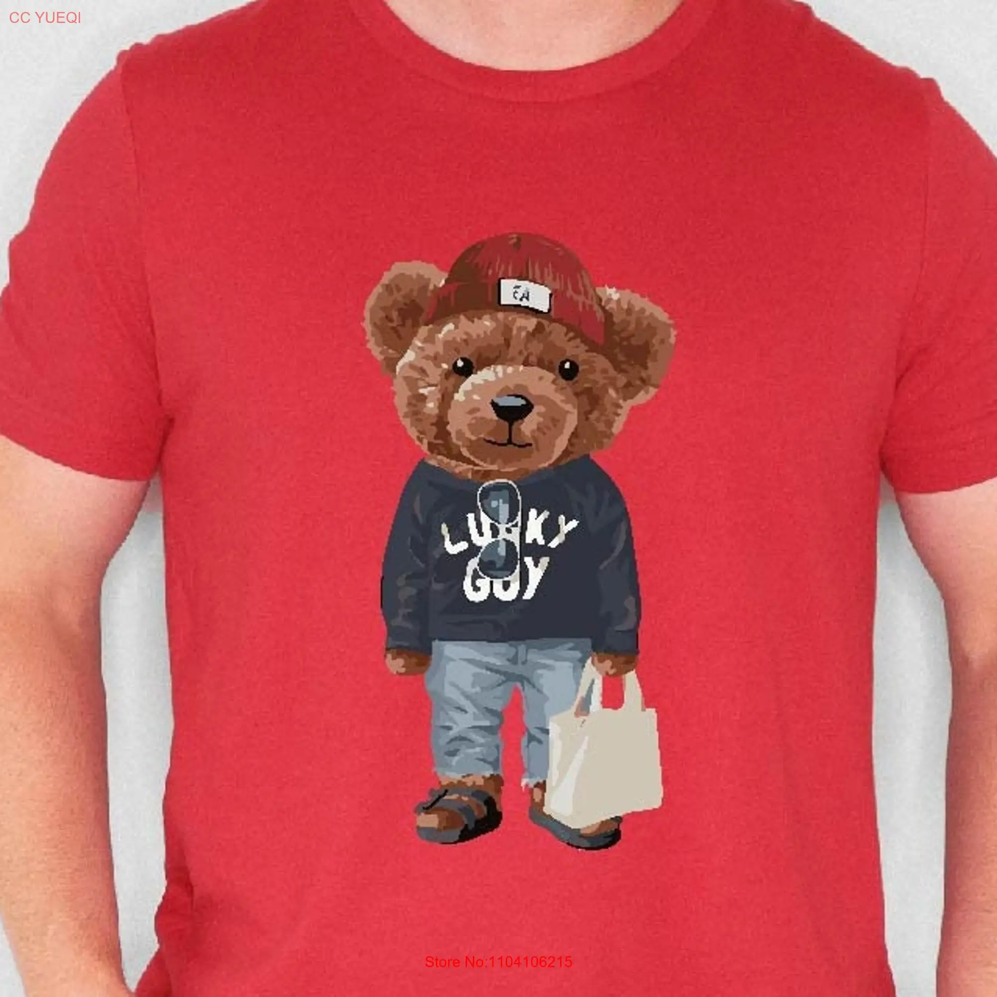 Cool Bear T Shirt Teddy Dad Urban Animal Lover Cute Funny long or short sleeves