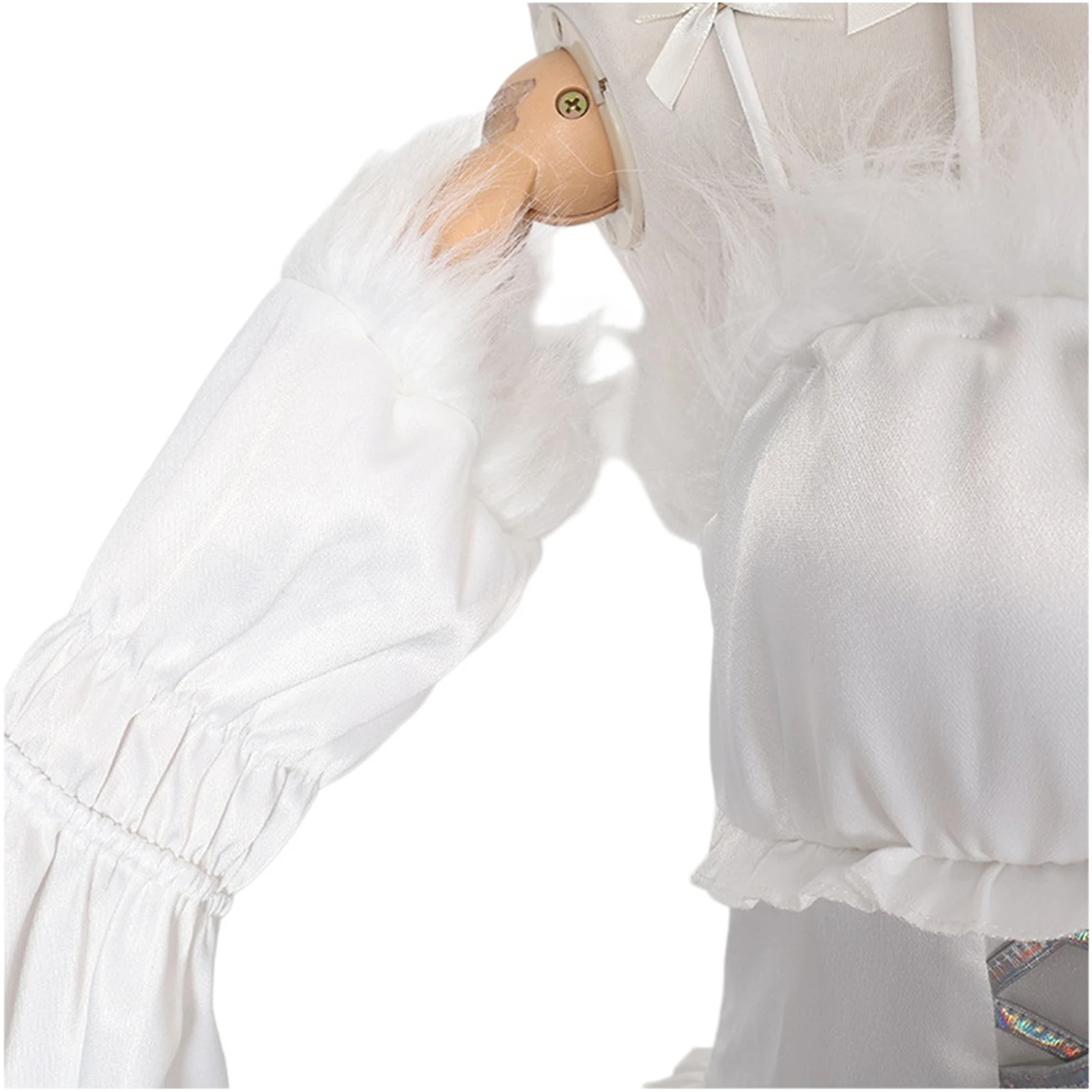 Kangel Rain Cosplay Costume Anime Girl Sweet White Angel Lolita Uniform Ruffle Dress Bow Accessories Set for Halloween view 6