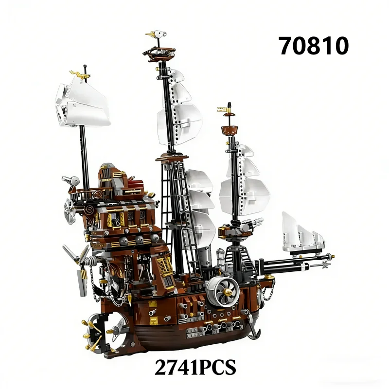 

In Stock 70810 Pirate Ship Sea Cow Ship Assembly Building Blocks Model 2741PCS Brick Children's Educational Toy Kids Gifts