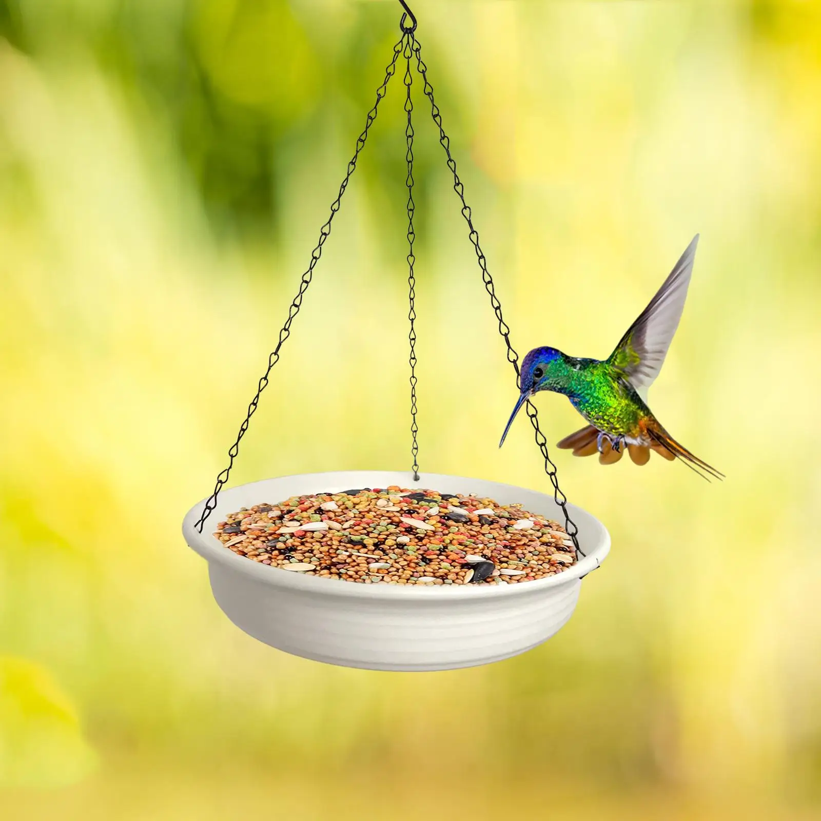 

Hanging Bird Bath Feeding Dish Bird Feeder Water Bowl for Hummingbird Garden Yard