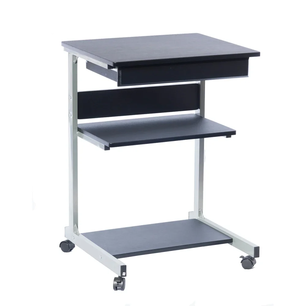 Techni Mobili Rolling Laptop Cart with Storage Graphite