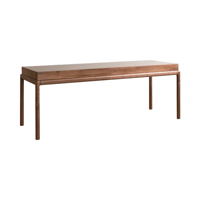 New Chinese-style North American black walnut balcony tea table, solid wood new Chinese-style tea table and chair combination