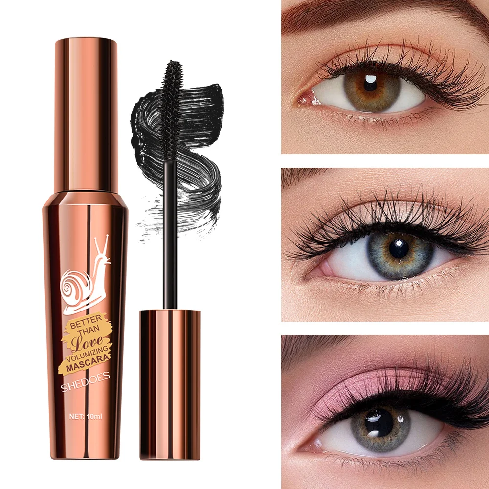 Hovering Snail Mascara, Dense Curl Long-lasting Setting Lengthened Thick Eyelashes Waterproof