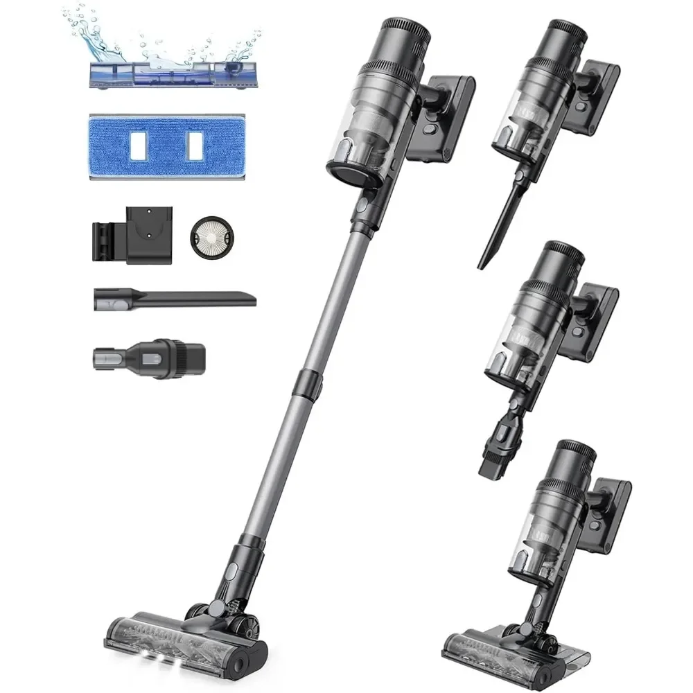 HAOYUNMA Vacuum Cleaners,Mopping Wet Dry Combo All in One,High Suction Lightweight Stick Vacuum with LED Display,Long Runtime