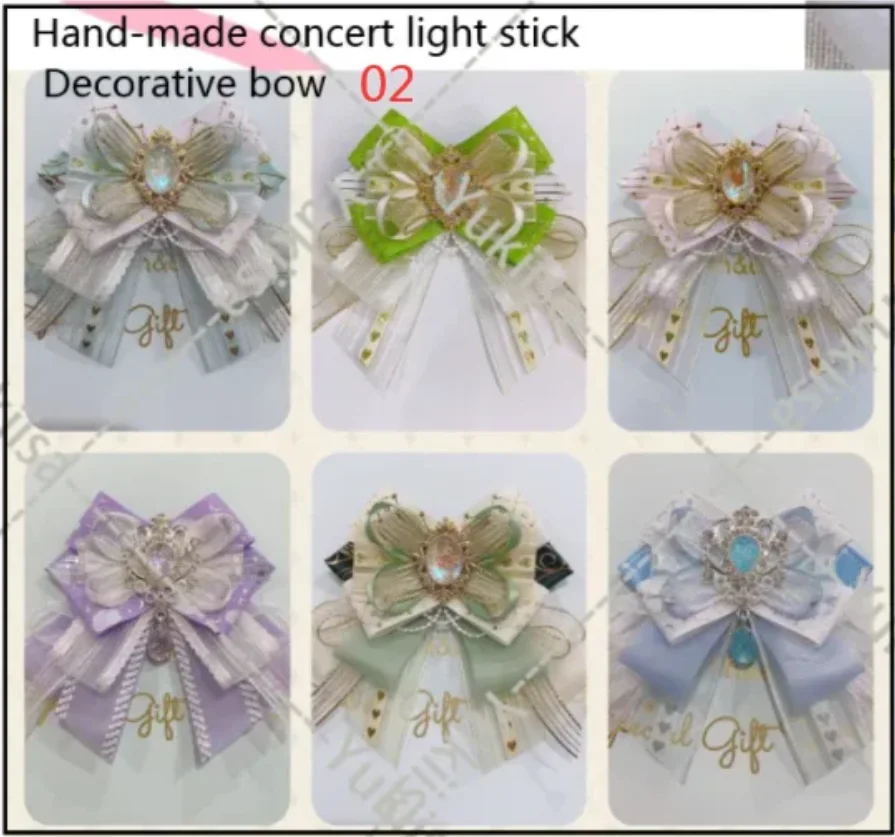 2024 fatto a mano Concert Light Stick arco decorativo Concert Light Fan Baji Support accessori fai da te Lolita Headdress Edge Clip