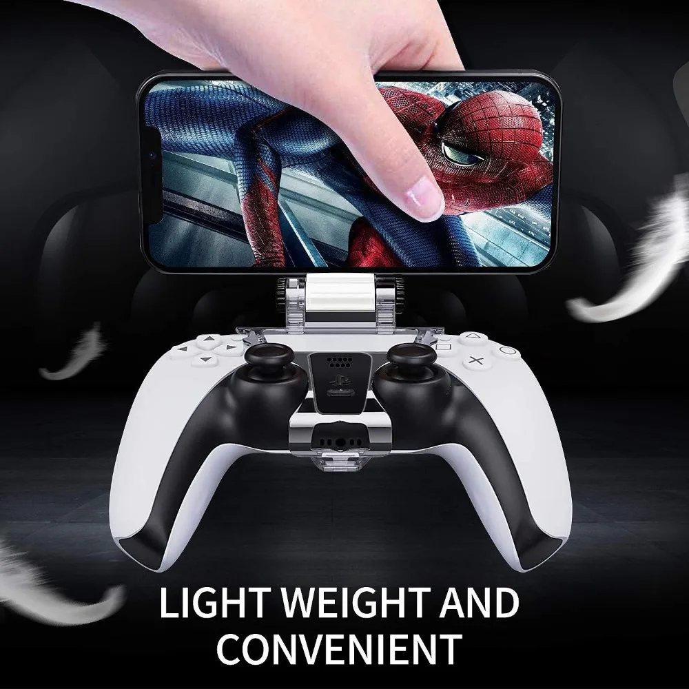 Soporte de teléfono para controlador PS5, abrazadera para Gamepad, soporte de Clip para móvil, accesorios para juegos, Control inalámbrico