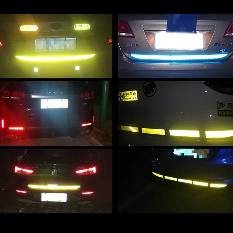 Car Sticker Reflective Warning Safety Tape Anti Collision Warning Reflective Strips For Automobile Trunk Car Exterior Accessorie