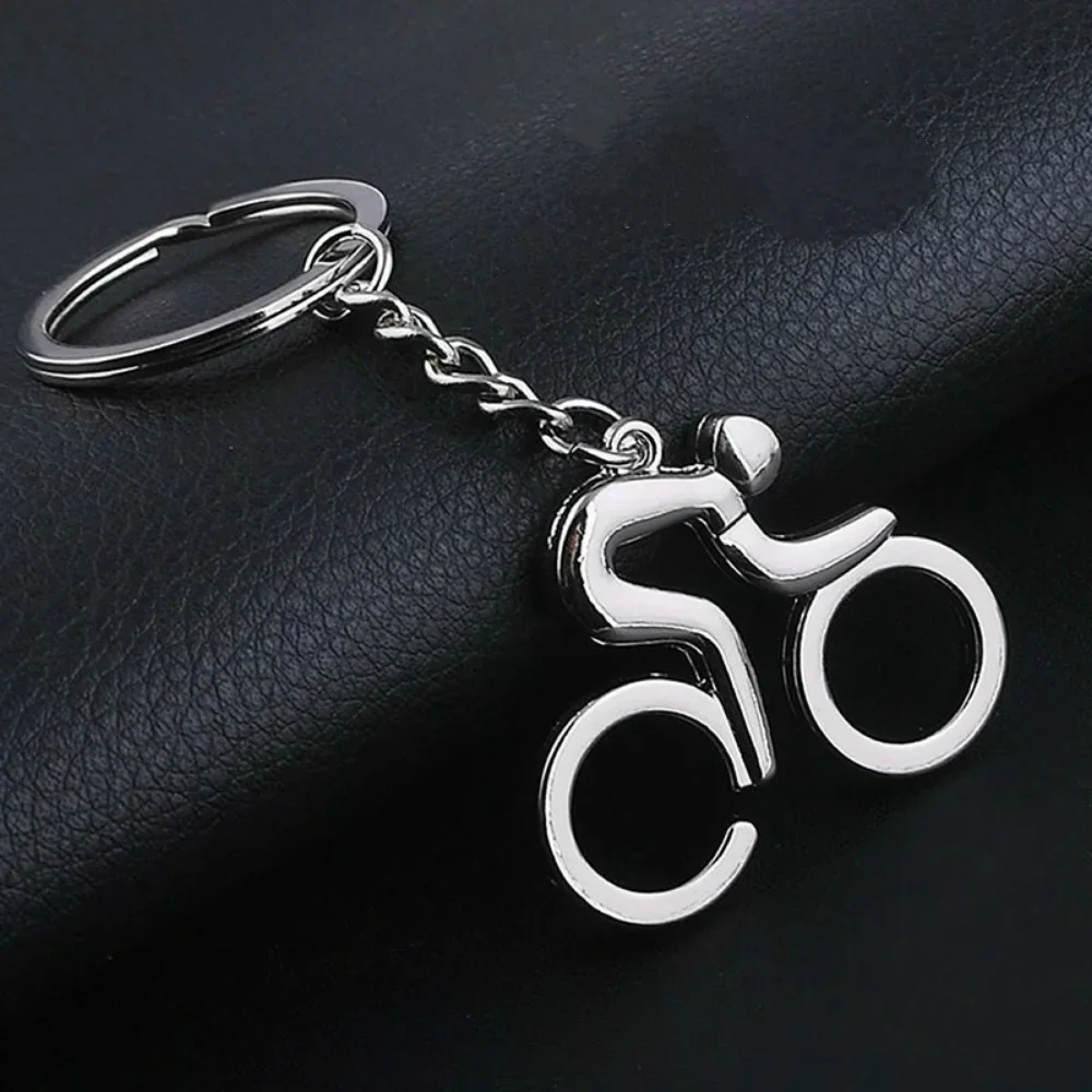

Metal Sporty Man Road Bicycle Figure Keychain Keyring Trinket Souvenirs Creative for Bike Cycling Biker Chain Hanging Accessorie