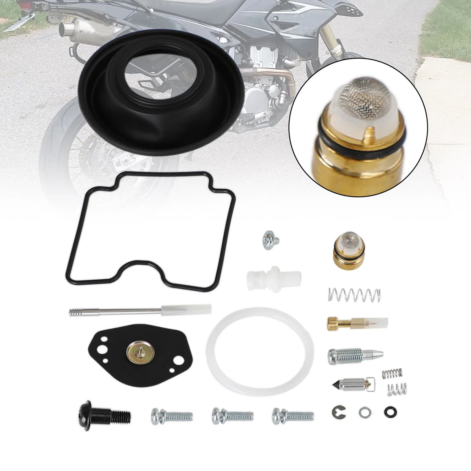 Artudatech Carburetor Rebuild Repair Kit fit for Suzuki DRZ400 DRZ400E DRZ400S DRZ400SM