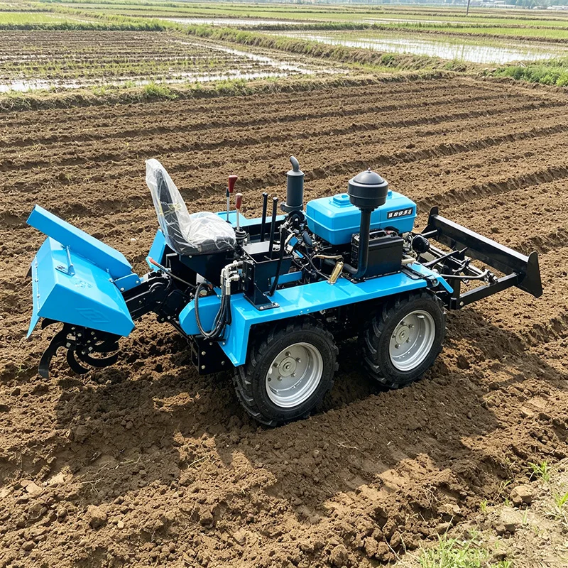 

Customized High-Power Four-Wheel Plowing Machine, 25 HP Wheeled Tractor, Multifunctional Agricultural Rotary Tiller