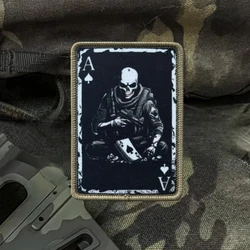 Ace Spades Parche Moral Táctica Calavera Operador Velcro Mochila