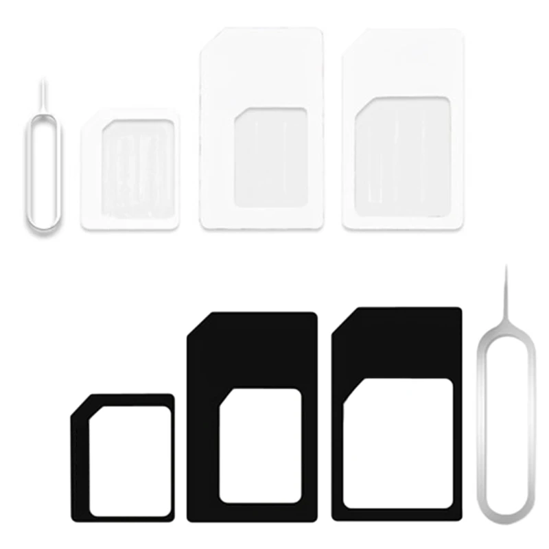 

5asd 4 in 1 Convert for Nano Card to Micro Standard Adapter For Smart Phone 4G