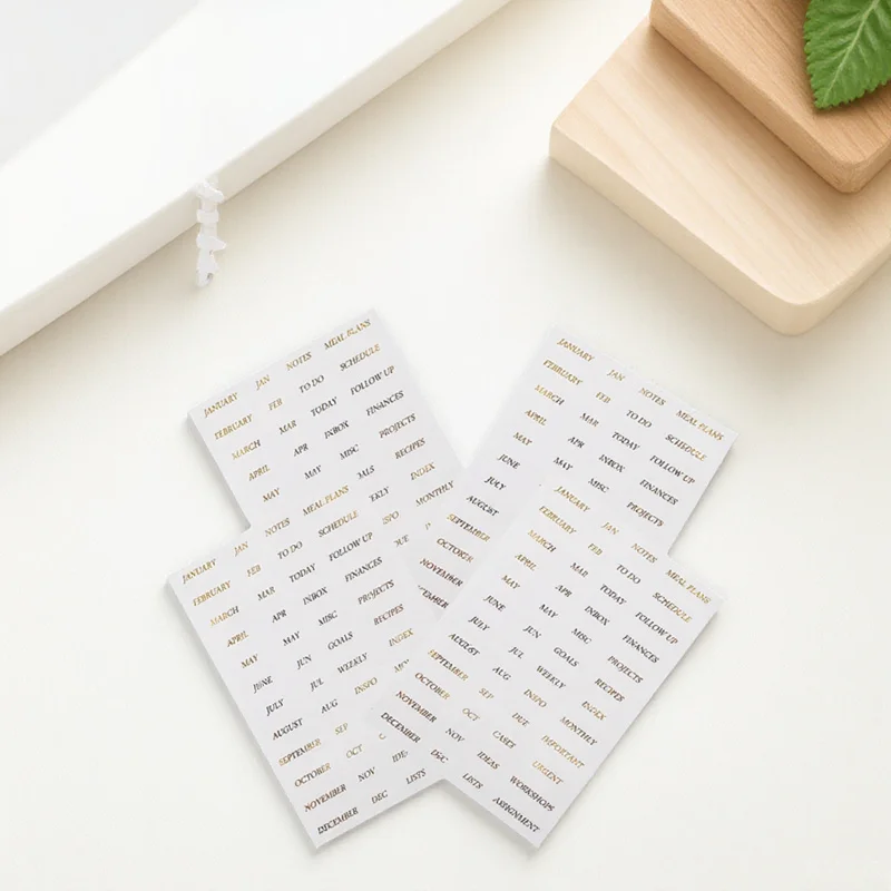 ملصقات من رقائق الذهب، مادة آمنة وناعمة ومشرقة لتزيين مجلة القصاصات، شارات كلمات إنجليزية، ملصقات حروف ذاتية الصنع #6