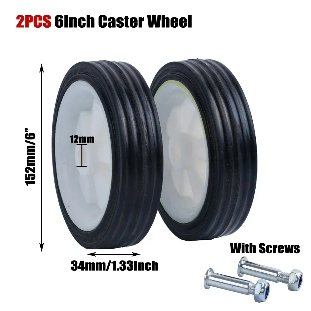 2pcs Heavy Duty Caster Wheel Replacement For Oil-Silent Air Compressor /Piston Air Pumps Accessories 5Inch 6Inch