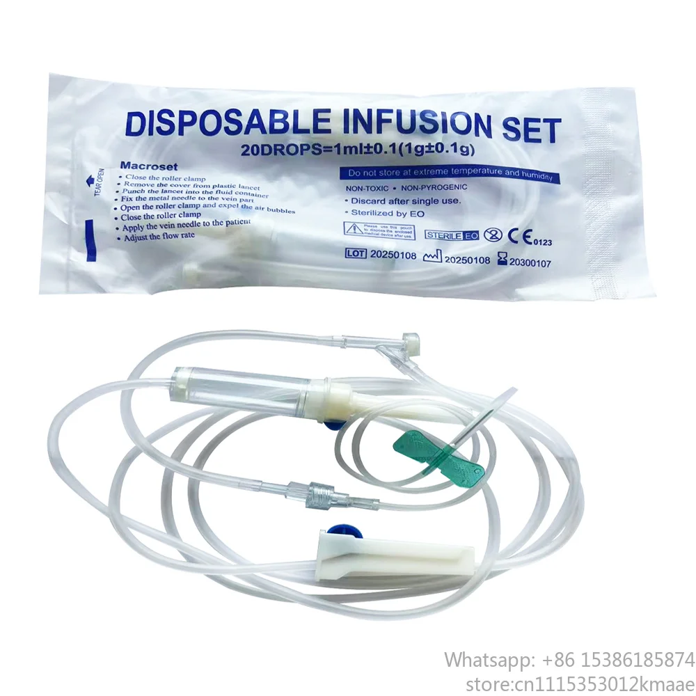 Disposable Animal Infusion Set with Screw Mouth Connector – Extended Drip Injection Hose for Veterinary Use