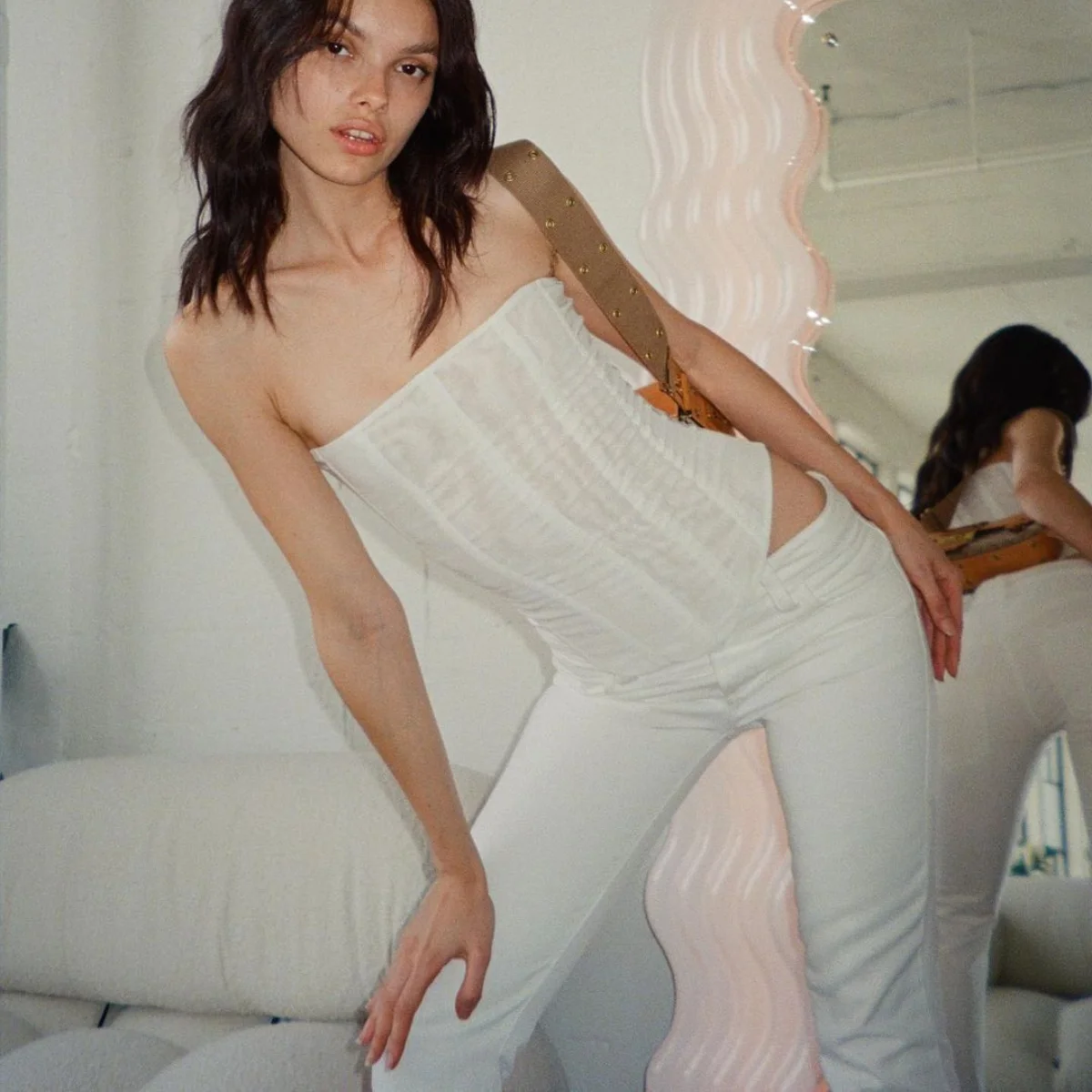 Corset Sexy Women Strapless Mesh Overbust Tops Zipper Boned Busiter Cami Solid Skinny Vest Summer 2025 Harajuku Corsets Tank Top