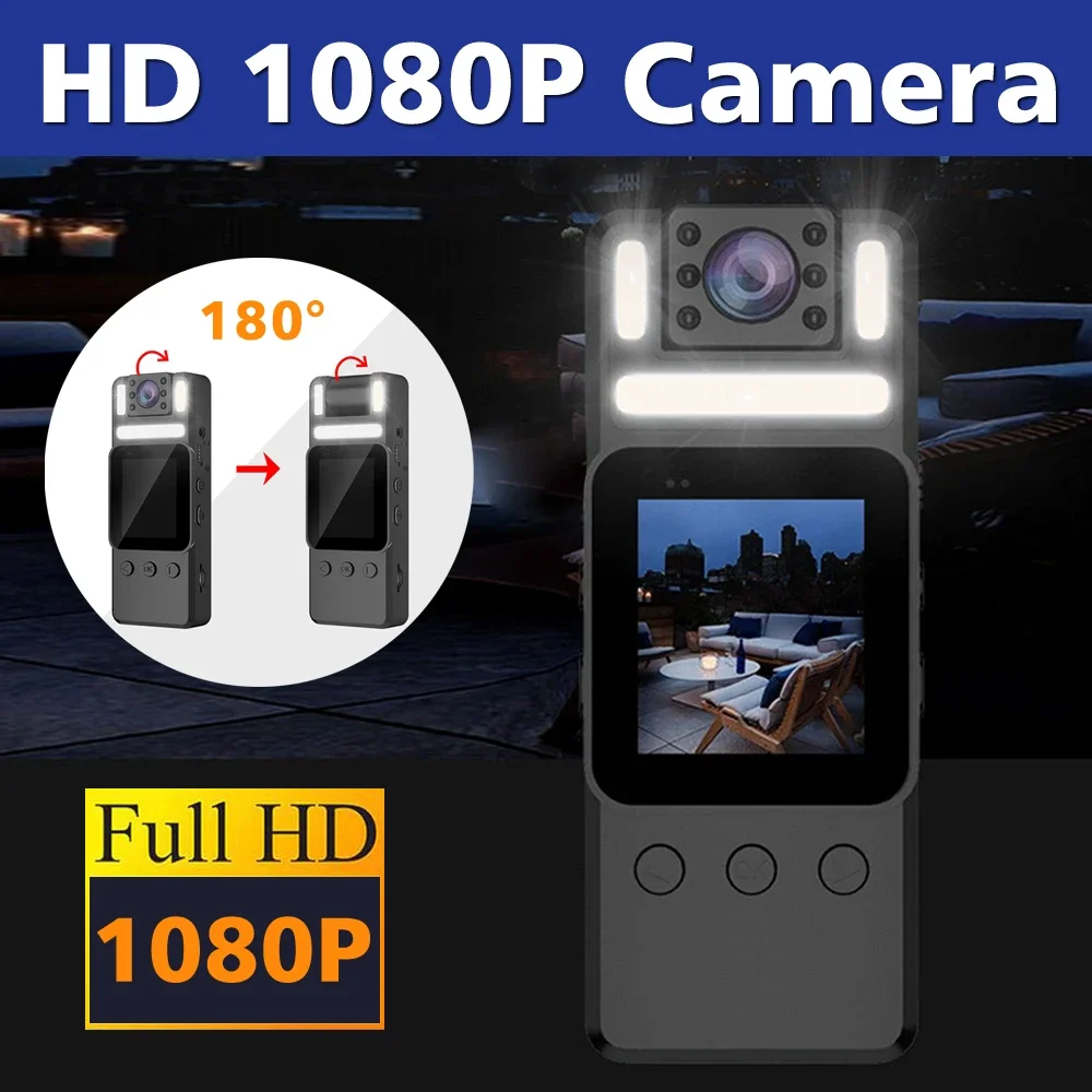 كاميرا واي فاي صغيرة 1080P كاميرا Bodycam الرياضية كاميرا DV في الهواء الطلق إنفاذ القانون مسجل واي فاي هوت سبوت مسجل قيادة 2500mah