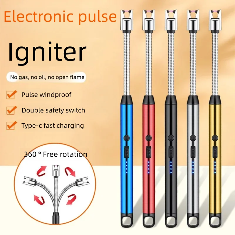 Accenditore da cucina USB con interfaccia Tpe-c all'ingrosso del produttore, pistola di accensione a impulsi ad arco antivento con accendino ricaricabile