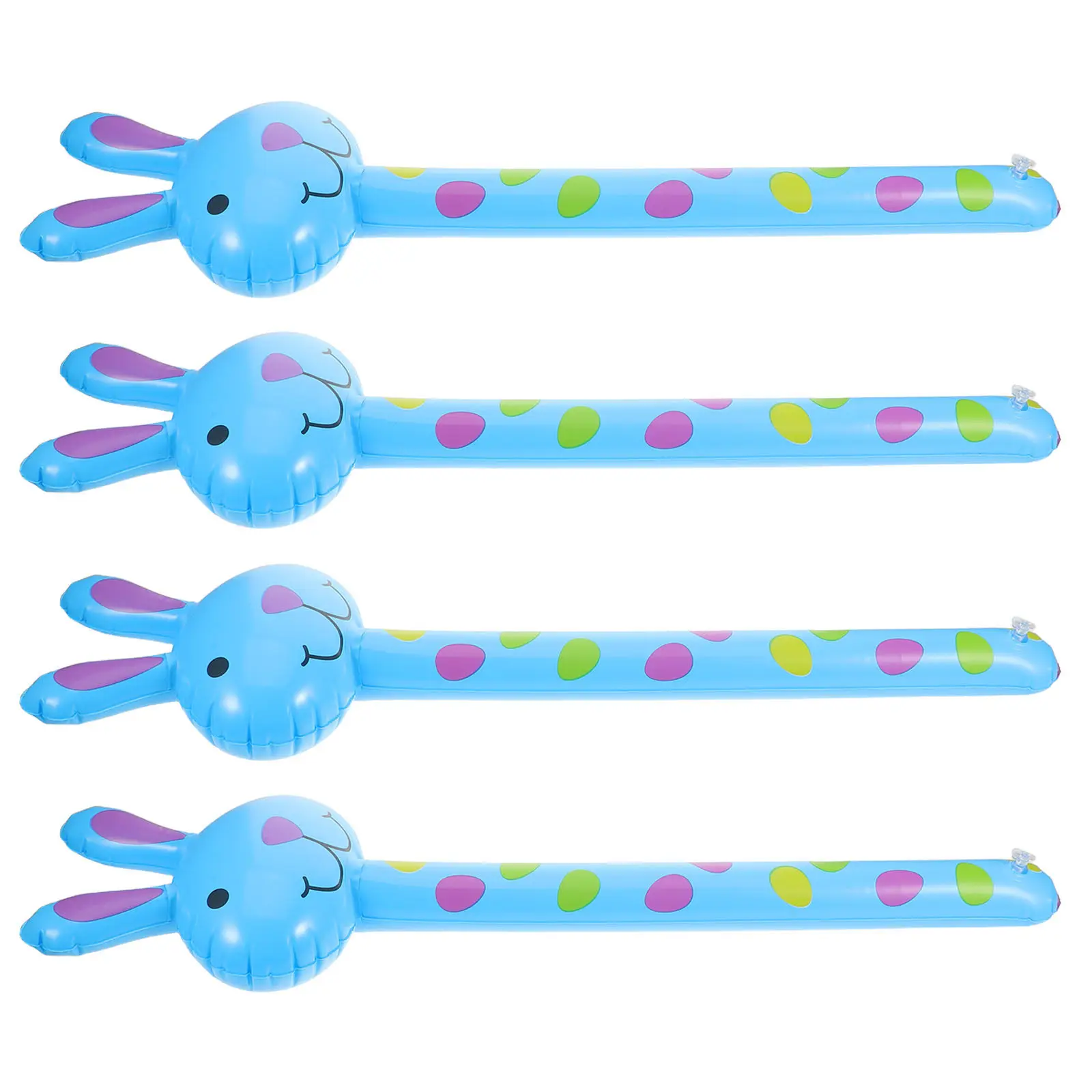 

Набор из 4 надувных палочек-зверушек: быстронадувные мультяшные кролики для декора дня рождения в стиле джунглей, 31 дюйм