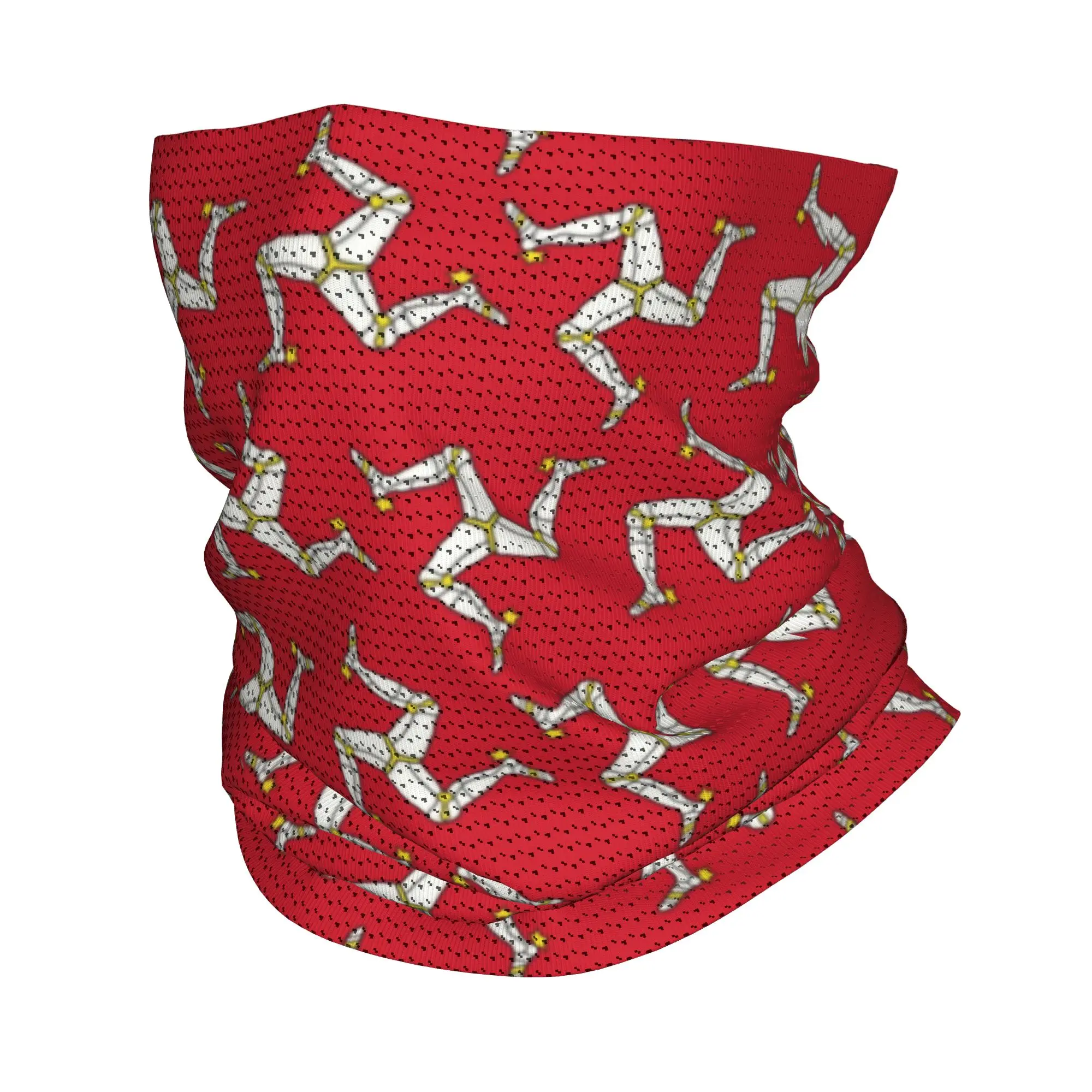 

Custom Isle of Man Bandana Neck Gaiter UV Protection Face Scarf Cover Women Men Headband Tube Balaclava