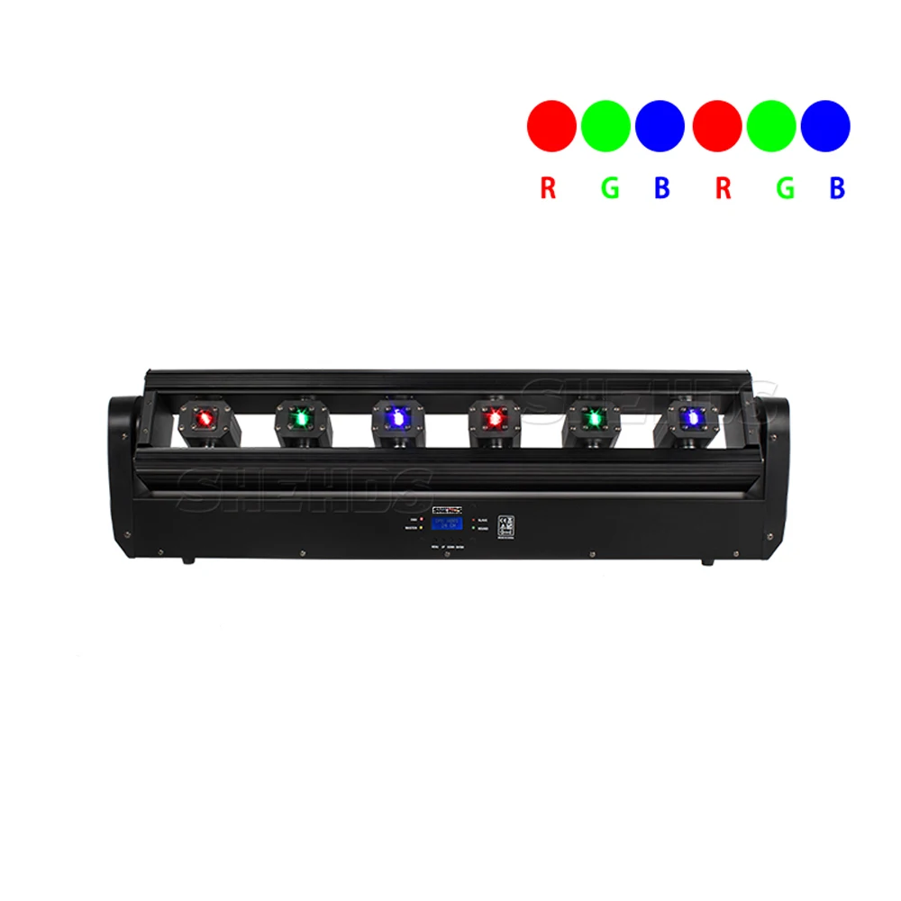 Six Eye RGB Moving Lighting Beam Bar Stage Effec Disco DJ Party  Wedding Concert Stage Lighting