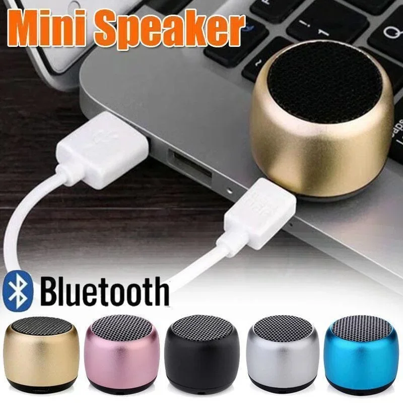 1PC Mini Wireless Bluetooth Speaker Portable Metal Wireless Loudspeaker Mobile Phone Computer Music Player