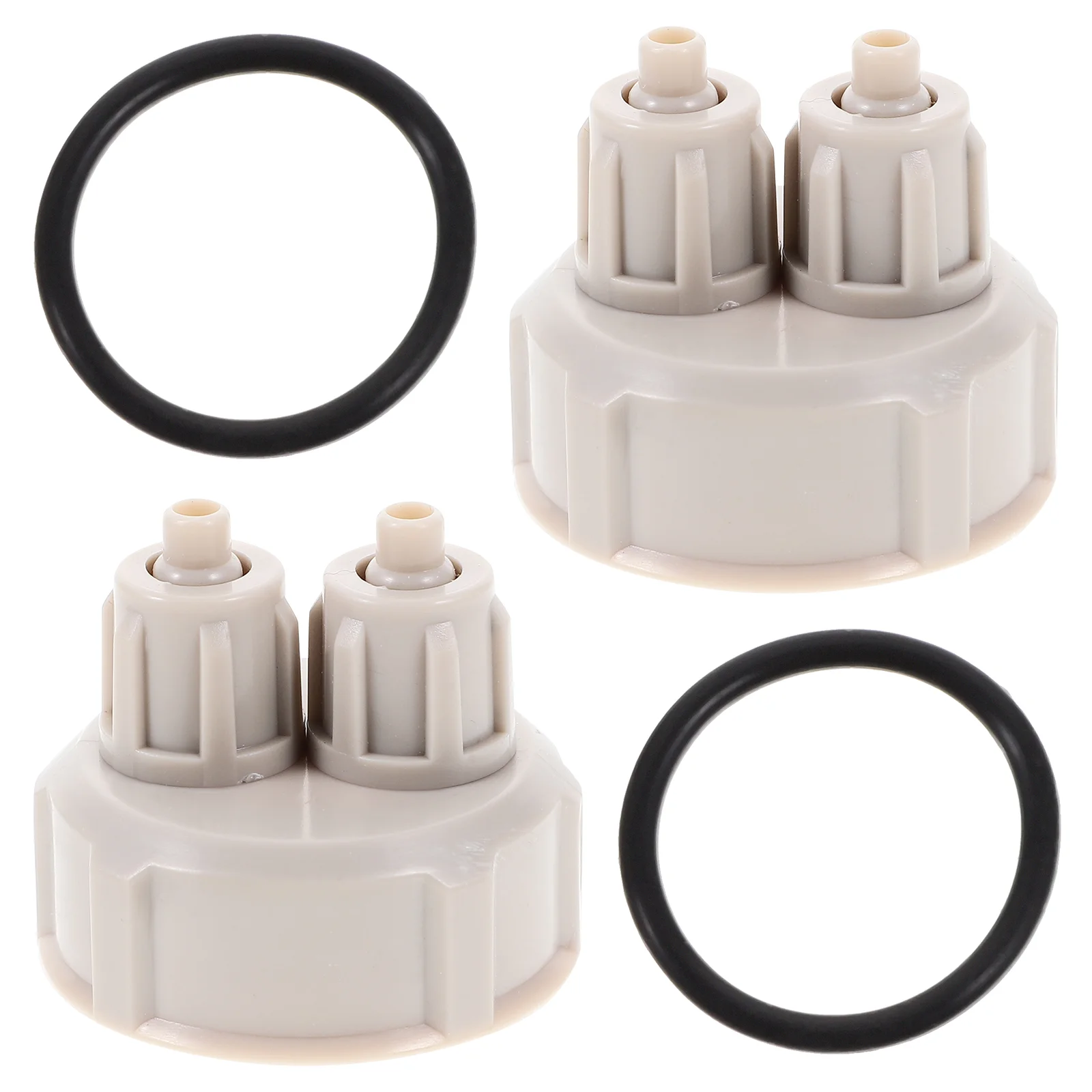 

2 Pcs Reactor DIY Carbon Dioxide Bottle Cap Air Pump Fish Tank ABS Engineering Plastic Material