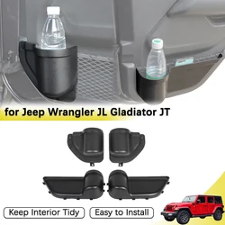 Front Rear Door Organizer Tray For 2018 2019 2020 2021 2022 2023 Jeep Wrangler JL 4XE JLU Rubicon Sport Sahara Gladiator JT