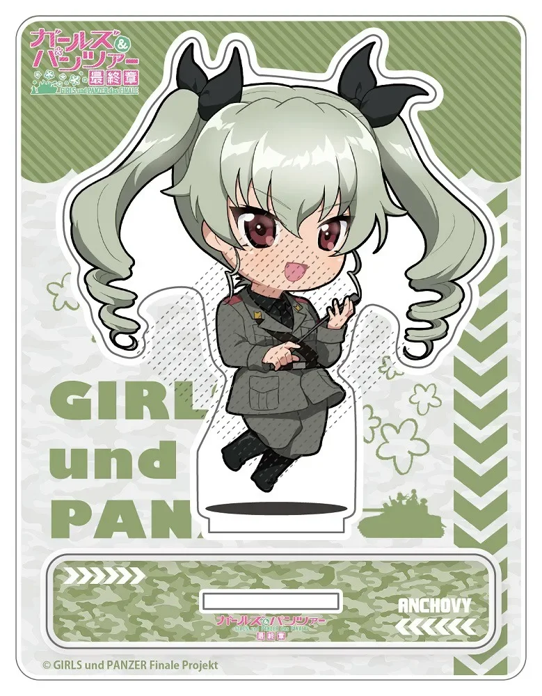 Game Nishizumi Miho Maho Nishi Kinuyo Anchovy Darjeeling Acrylic Stand Figure Doll Anime Keychain Cosplay Toy for Gift