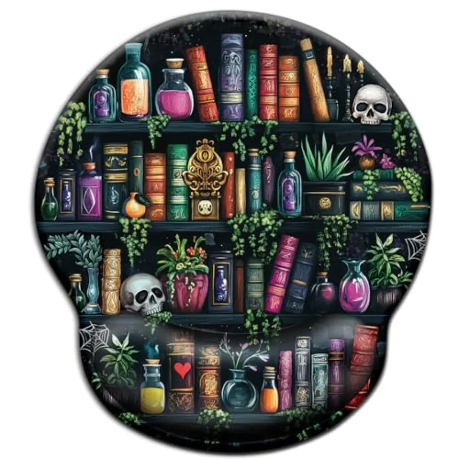 Mouse Pad with Wrist Rest, Goth Ergonomic Mouse Pads Wrist Support for Desk, Funny Gothic Gming Mousepd for Wireless Mouse Comp