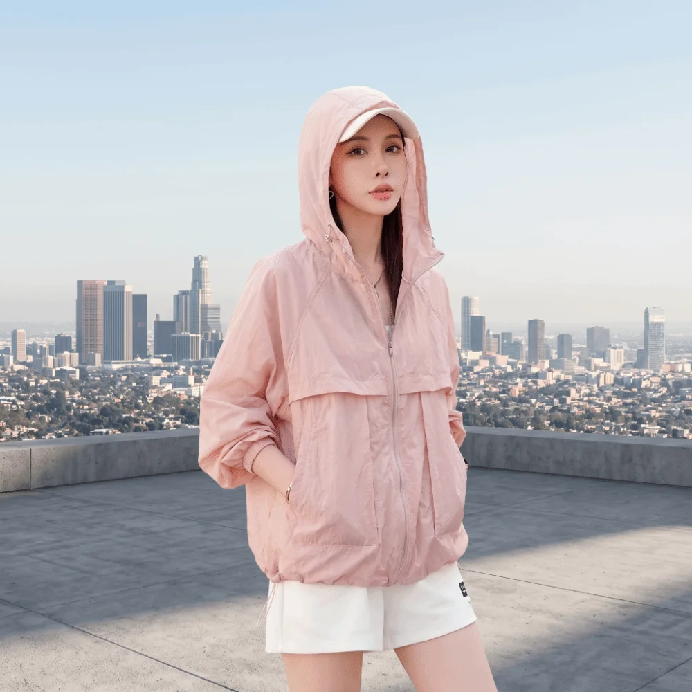 Anti-UV-Sonnenschutzjacke mit langen Ärmeln und Reißverschluss, Sommer-Sonnenschutzmantel, einfarbiges Sweatshirt, sonnenschützende Oberteile für den Sport. – Detail 4