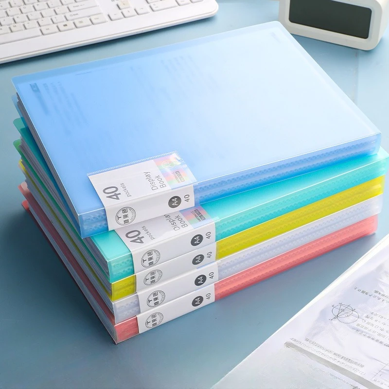 A4 Semi Transparent PP Brochure, 40 Page Classified Insert Folder, Conference Document Organization Office Accessories