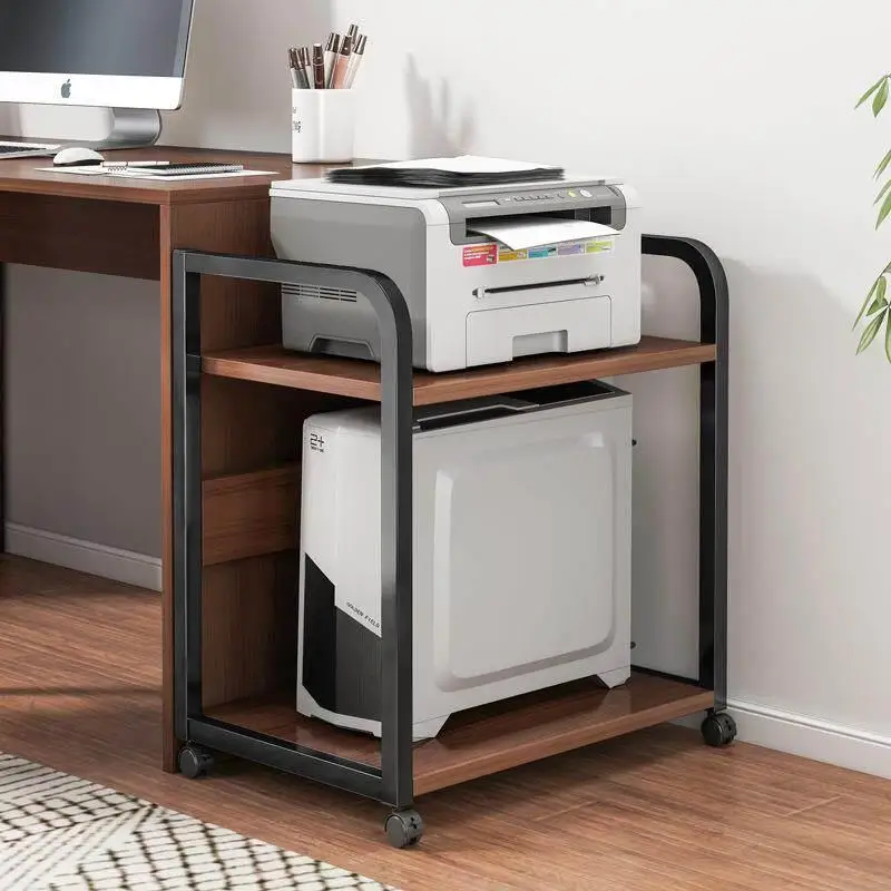office-multi-layer-mobile-storage-rack-iron-art-organizer-desk-computer-host-stand-floor-standing-workstation-support