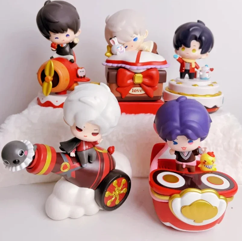 

Коллекционная фигурка из аниме Love and Deepspace: Калеб, Рафаэль, Зейн, Саймон — милый мультяшный персонаж, модель для сборки, подарок на Рождество