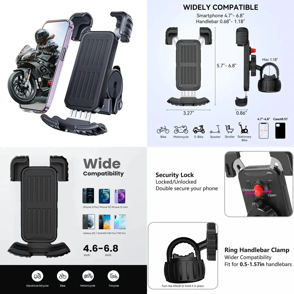 High Quality Universal Metal Electric Bike Bicycle Bracket Bike Phone Mount Motorcycle Phone Holder