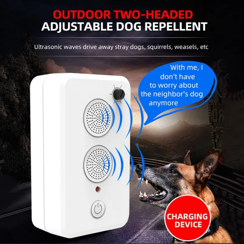 Outdoor Pet Dog Anti Barking Device Usb Rechargeable Bark Control Deterrent Training Tool Stop Barking