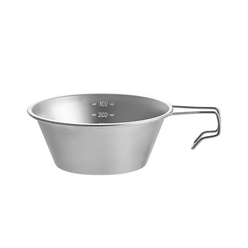 

Shera Bowl Outdoor 304 Stainless Steel Portable Camping Cutlery Camping Folding Small Capacity Picnic Camping Cutlery